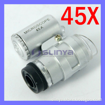 45X 2 LED Mini Portable Microscope Magnifier Jeweler Loupe (SL-106)